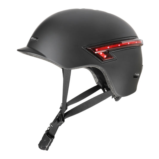 Cycling Helmet Ultralight Bicycle Helmet with Warning Light Remote Control(Black) by bashfashion