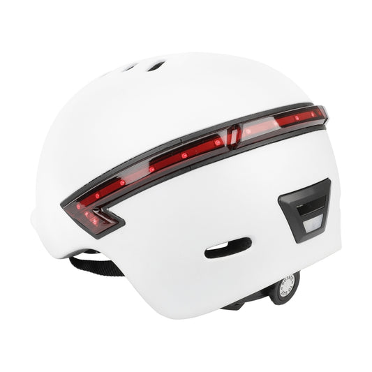 Cycling Helmet Ultralight Bicycle Helmet with Warning Light Remote Control(White) by bashfashion