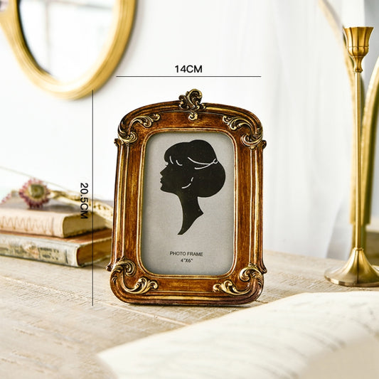 Retro Imitation Wood Home Decor Photo Frames, Spec: Square-6 inches by bashfashion