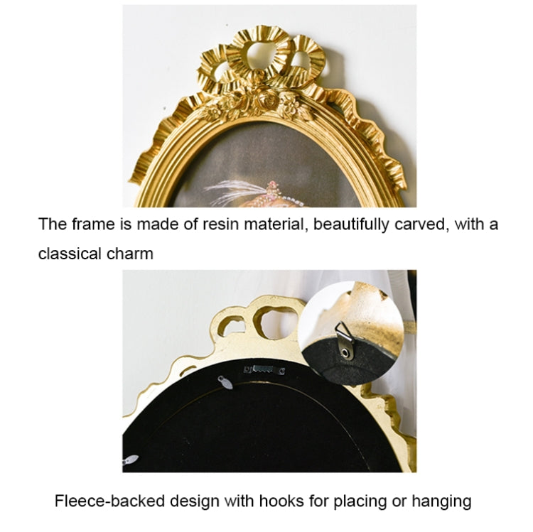 Retro Imitation Wood Home Decor Photo Frames, Spec: Oval-6 inches by bashfashion