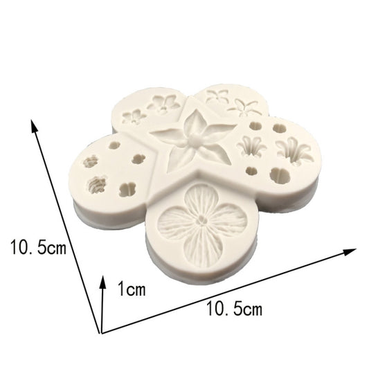Flower and Leaf Combination Silicone Mold Fondant DIY Modeling Tool by bashfashion