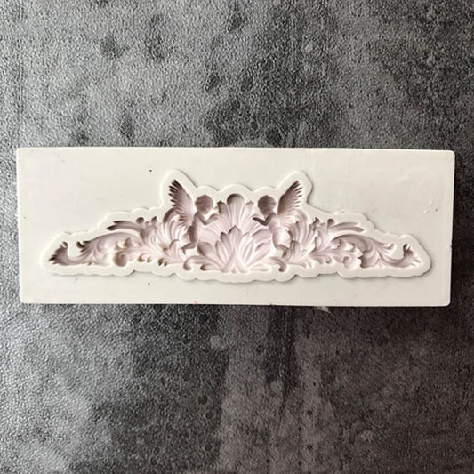 5 PCS Relief Fondant Cake Silicone Mold DIY Chocolate Mold,Style: D214 by bashfashion