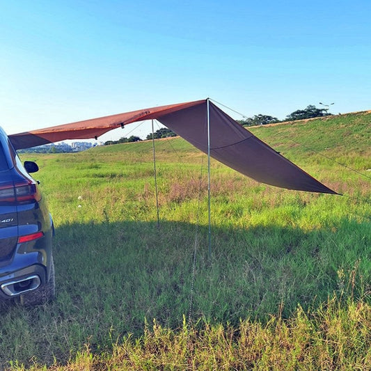 Outdoor Picnic Camping Tent On The Side Of The Car Vehicle Rain-proof Sunshade Canopy 300x200cm(Khaki) by bashfashion