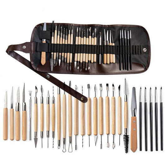 27 In 1 Pottery Tool Set Pottery Clay Stone Carving Knife DIY Clay Combination Tool by bashfashion