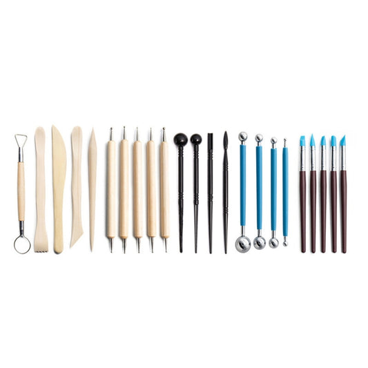 24 In 1 Pottery Tool Set Pottery Clay Stone Carving Knife DIY Clay Combination Tool by bashfashion
