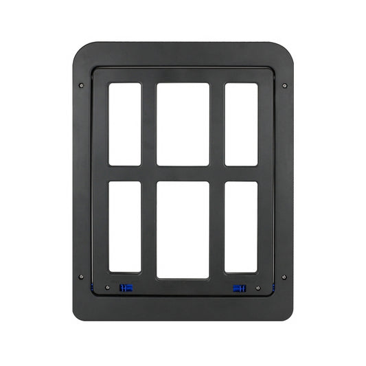 34cmx 44cm Pet Window Door Dog Cat Cave Anti-mosquito Pet Lattice Door(Black) by bashfashion