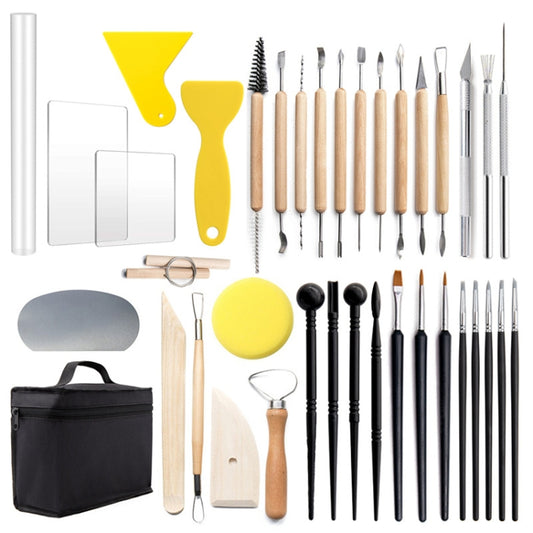 38 In 1 Pottery Tool Kit Pottery Clay Carving Knife by bashfashion