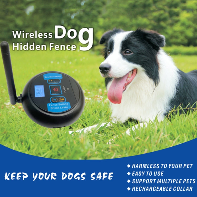 Pet Wireless Trainer Bark Stopper Electronic Fence, Specification: AU Plug(1 In 1) by bashfashion