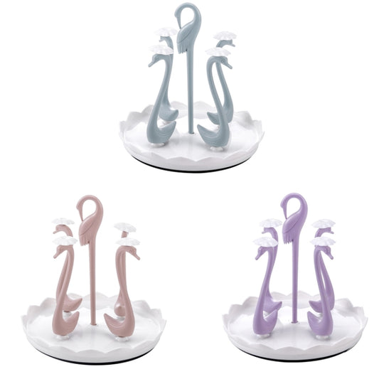 Home Portable Drainer Cup Holder With Rotatable Tray, Specification: Four Cups(Blue) by bashfashion