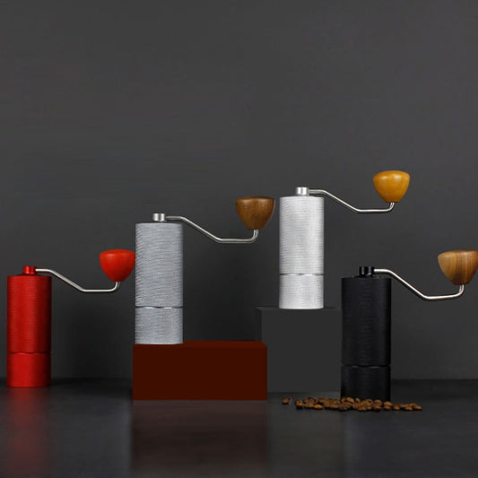 CNC Stainless Steel Hand Crank Coffee Bean Grinder, Specification: Pentagon Black by bashfashion