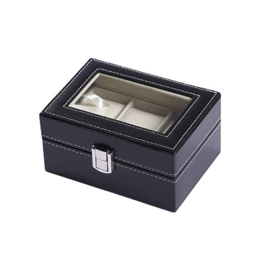 3 Bit PU Leather Watch Storage Box Display Box(Black) by bashfashion