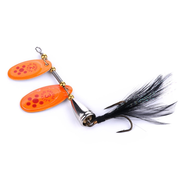 HENGJIA SP304 6.5cm 13g Feather Hook Rotating Sequin Road Lure Bait(Orange Red) by HENGJIA