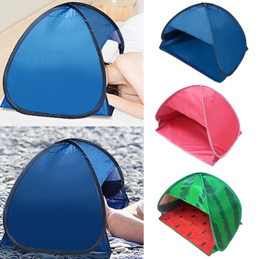 Indoor and Outdoor Automatic Quick Opening Sunshade Headrest Tent, Size: M 70x50x45cm(Watermelon) by bashfashion