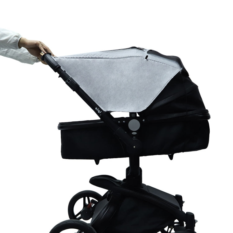 Universal Baby Stroller Accessories Sun Shade Cover With Visible Sunroof(Gray) by bashfashion