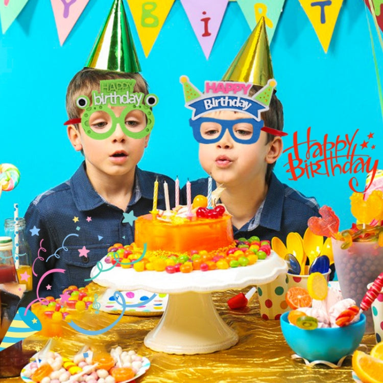 2 PCS Funny Glasses Birthday Party Cartoon Decoration Photo Props, Shape: Yellow Letters by bashfashion