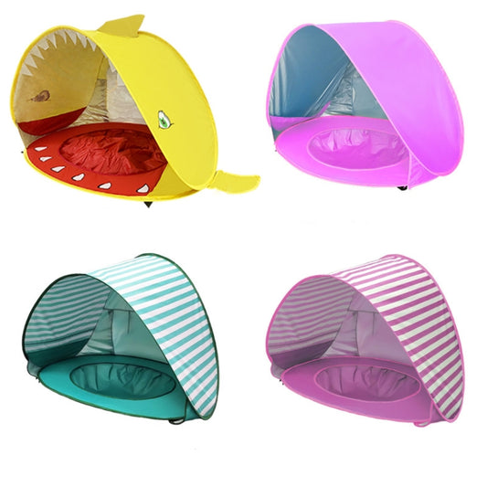 Baby Beach Tent With Pool Portable Foldable Sunshelter, Color: Shark Yellow by bashfashion