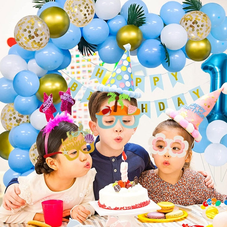 3 PCS Happy Birthday Theme Party Glasses Photo Decoration Prop, Shape: Flower by bashfashion