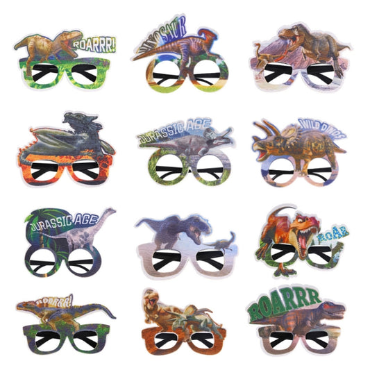 3 PCS Dinosaur Funny Glasses Birthday Party Decoration Photo Props(H Model) by bashfashion