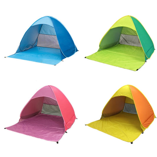 Automatic Instant Pop Up Tent Potable Beach Tent,Size: 150x165x110cm(Orange with Yellow) by bashfashion