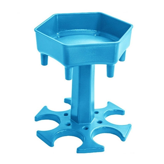 Bar Party 6 Cups Hexagon Wine Dispenser Wine Pourer Blue+6 Colorful Cups by bashfashion