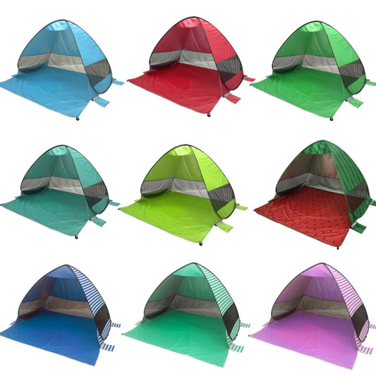 Automatic Instant Pop Up Tent Potable Beach Tent,Size:, Color: Lake Green Stripe by bashfashion
