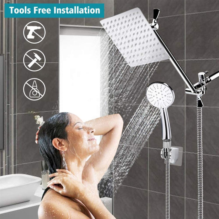 Pressurized Water-Saving Top Spray Handheld Dual Shower Set by bashfashion