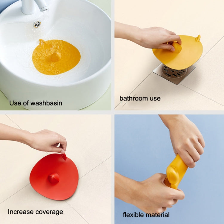 Bird Dilver Discosit Desert Soft TPR Bathroom Sanitary Spacer Smelly Drain Cover(Yellow) by bashfashion