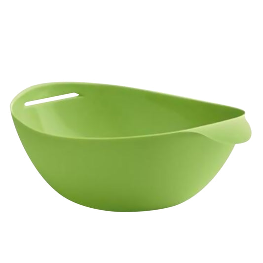 Silicone Cooking Bowl Microwave Oven Foldable Steamed Fish Bowl Salad Bowl(Green) by bashfashion