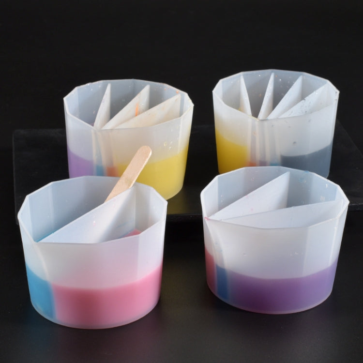 2 PCS DIY Crystal Epoxy Color Separation Cup Silicone Toning Cup, Style: 4 Grid by bashfashion