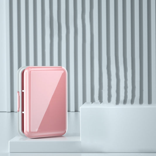 TP-009 Mini Pill Cutting Box Storage Box Dispenser(Cherry Blossom Red) by bashfashion