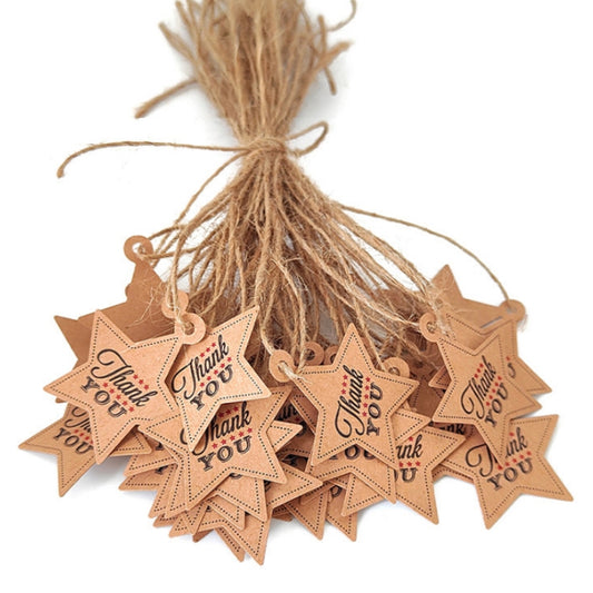 Thank You DIY Handmade Gift Baked Twine Hang Tag(L-35) by bashfashion