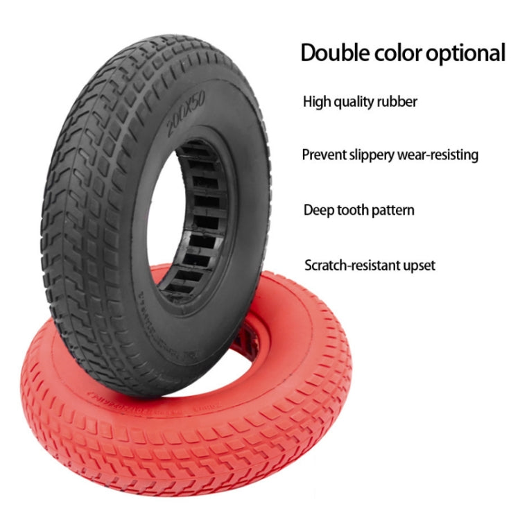 8 inch Hollow Solid Rubber Tire For Xiaomi Scooter, Color: Red by bashfashion