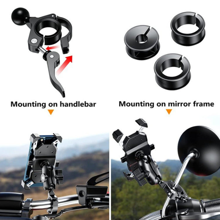 Motorcycle Bicycle Mobile Phone Bracket Fixed Base(25mm Ball Head) by bashfashion