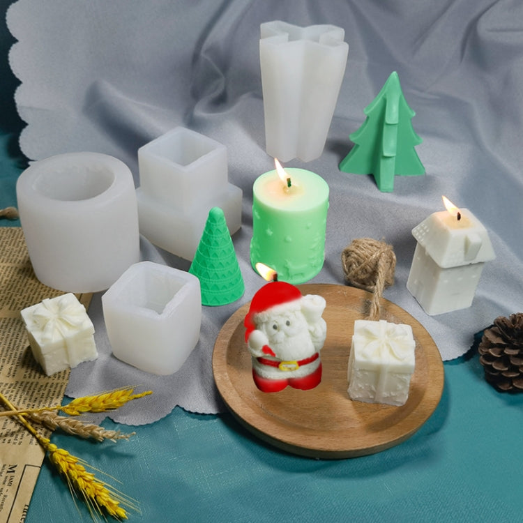 DIY Christmas Candle Aromatherapy Gypsum Silicone Mold, Shape: Simple Christmas Tree by bashfashion