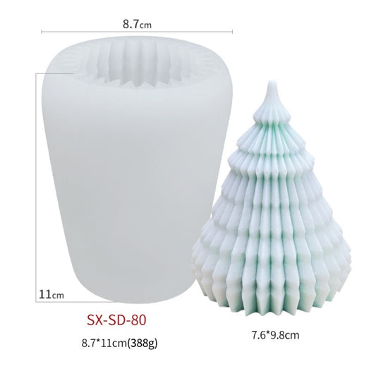 DIY Christmas Candle Aromatherapy Gypsum Silicone Mold, Shape: Origami Christmas Tree by bashfashion