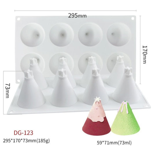 DIY Christmas Candle Aromatherapy Gypsum Silicone Mold, Shape: 8 Cone Contest Christmas Tree by bashfashion