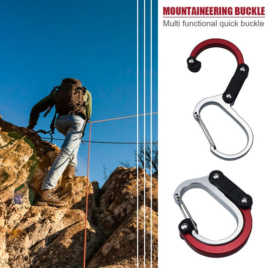 Aluminum Alloy D-type Outdoor Mountaineering Hook, Specification: M (Red) by bashfashion