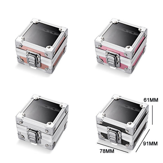 Nail Polishing Head 25 Holes Display Stand Dustproof Storage Box(Silver) by bashfashion