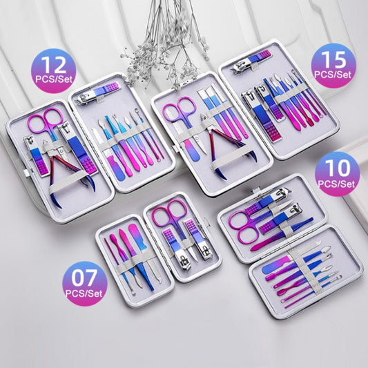 12 PCS/Set Stainless Steel Bright Beauty Nail Clipper Trimming Set by bashfashion