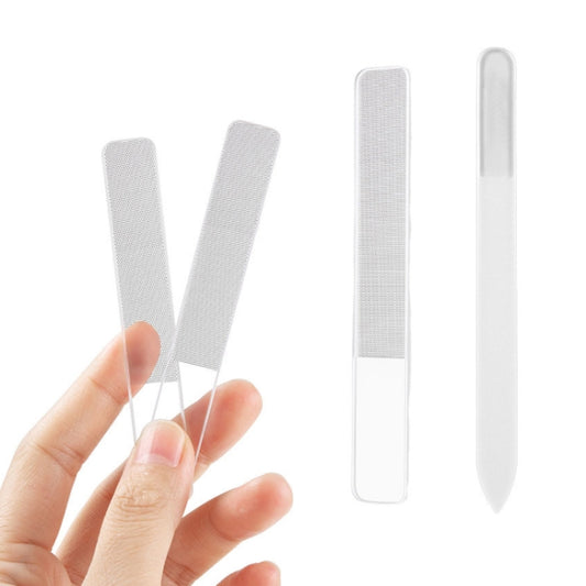 6 PCS Transparent Nano Glass Polished Nail File, Specification: Glass File Bulk by bashfashion