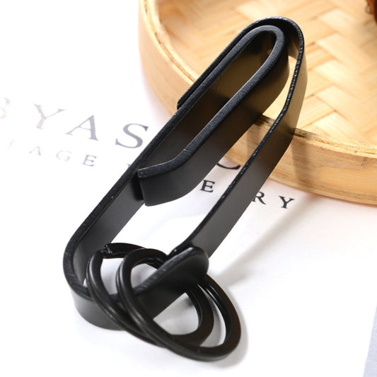 Key Clamp Belt Buckle Stainless Steel EDC Outdoor Buckle(Black) by bashfashion