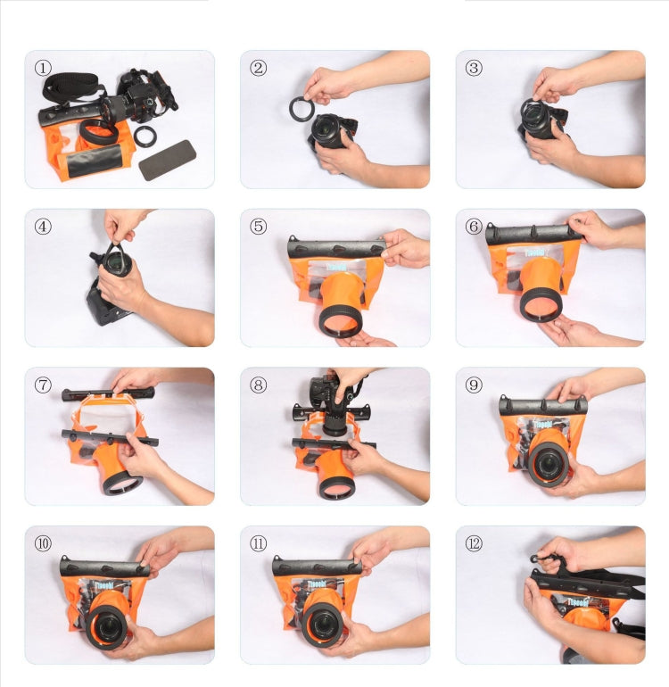 Tteoobl 20m Underwater Diving Camera Housing Case Pouch Camera Waterproof Dry Bag, Size: M(Frosted Transparent) by Tteoobl