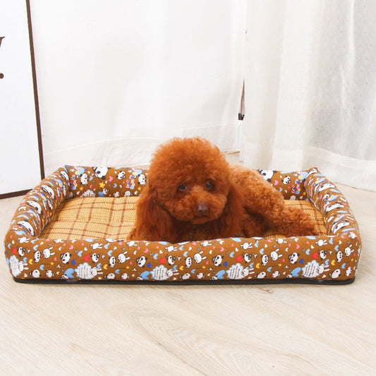 YD-XD03 Summer Pet Breathable Cooler Mat Pet Bed, Size: 60x50cm(Coffee Khaki) by bashfashion
