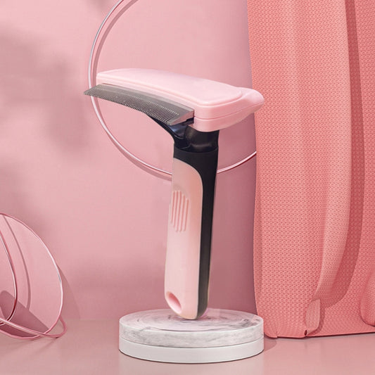 Pet Automatic Hair Removal Comb Curved Cat and Dog Open-knot Comb(Pink) by bashfashion
