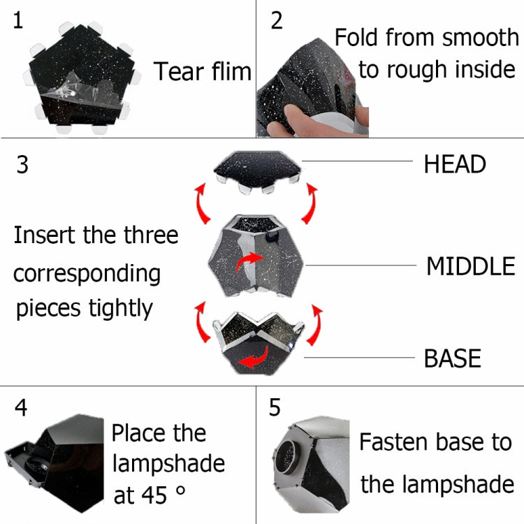 Starry Sky Projection Lamp Fantasy Constellation Projector,Style: Monochrome USB Blue Light by bashfashion