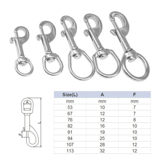 Stainless Steel Swivel Single Hook Pet Leash Hook, Specification: 115mm by bashfashion
