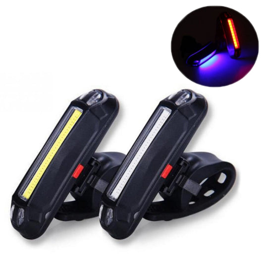 LED Rechargeable Bicycle Warning Strip Tail Light(OPP White Light) by bashfashion