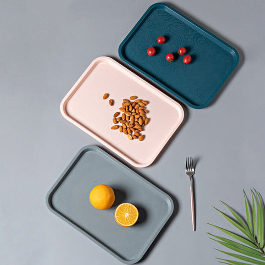 Plastic Household Fruit Tray Afternoon Tea Cake Tray, Size: 35x25x2 cm(Gray) by bashfashion