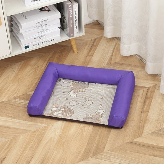 Pet Breathable And Cooler Mat Pet Bed, Specification: S(Purple) by bashfashion
