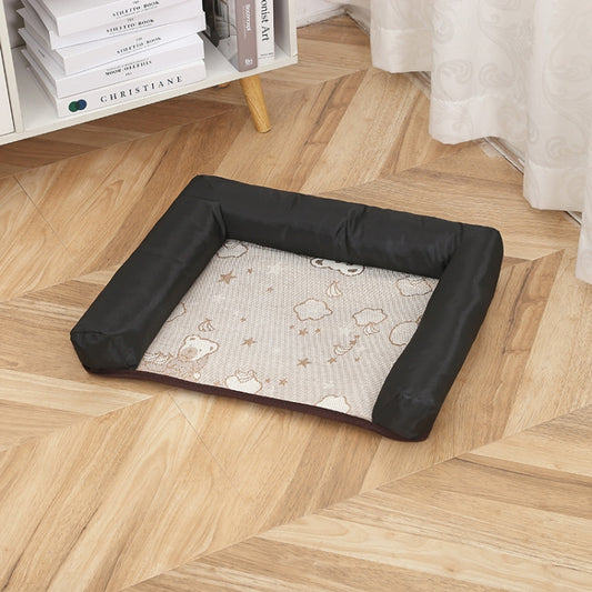 Pet Breathable And Cooler Mat Pet Bed, Specification: S(Black) by bashfashion
